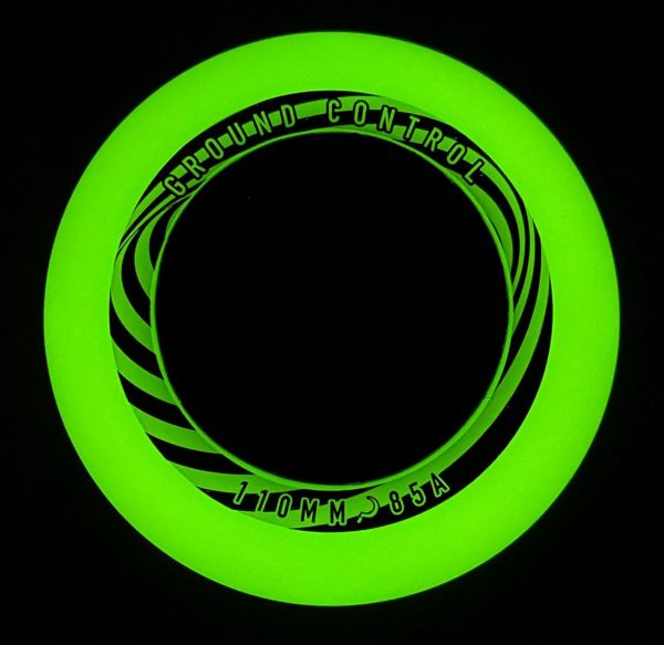 GC FSK 110mm 85a ground control wheel for inline skates of 110mm glow in the dark glowing